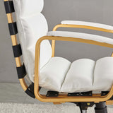 LUXMOD® Office Chair Faux Leather Gold Frame Adjustable and Swivel