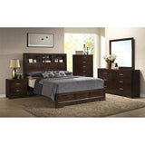 LYKE Home 2-Drawer Walnut Finish Nightstand