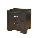 LYKE Home 2-Drawer Walnut Finish Nightstand