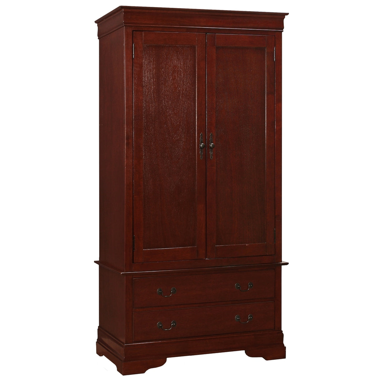 LYKE Home Anabelle Cherry Armoire - 78"H X 40"W X 24"D