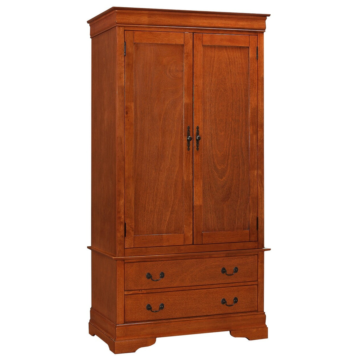 LYKE Home Anabelle Oak Armoire - 78"H X 40"W X 24"D