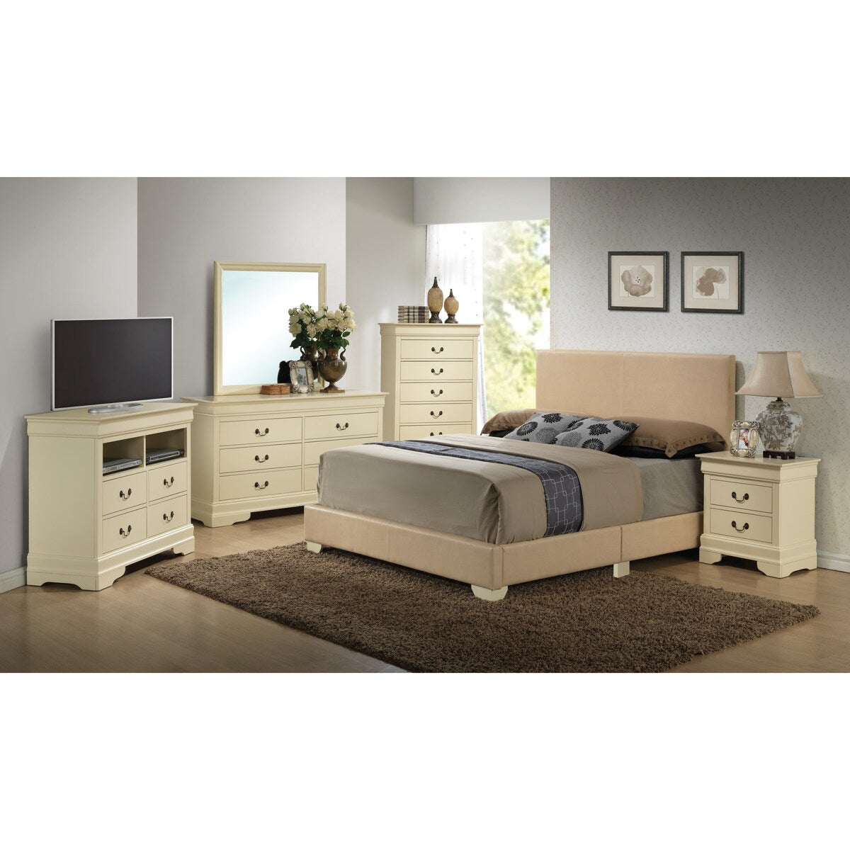 LYKE Home Aston Beige Full Bed