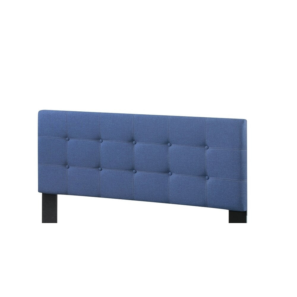 LYKE Home Button Tufted Navy Full Headboard