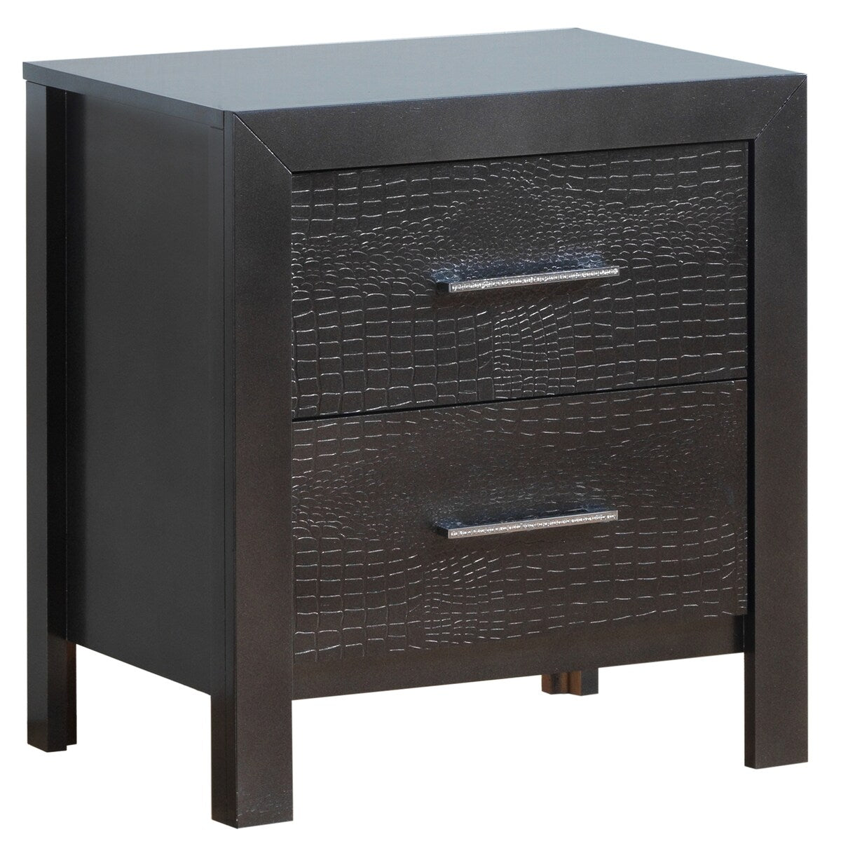 LYKE Home Everglades Charcoal Nightstand