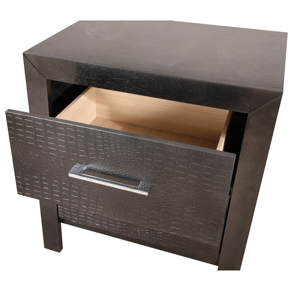 LYKE Home Everglades Charcoal Nightstand