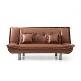 LYKE Home Faux Leather Sofa Bed