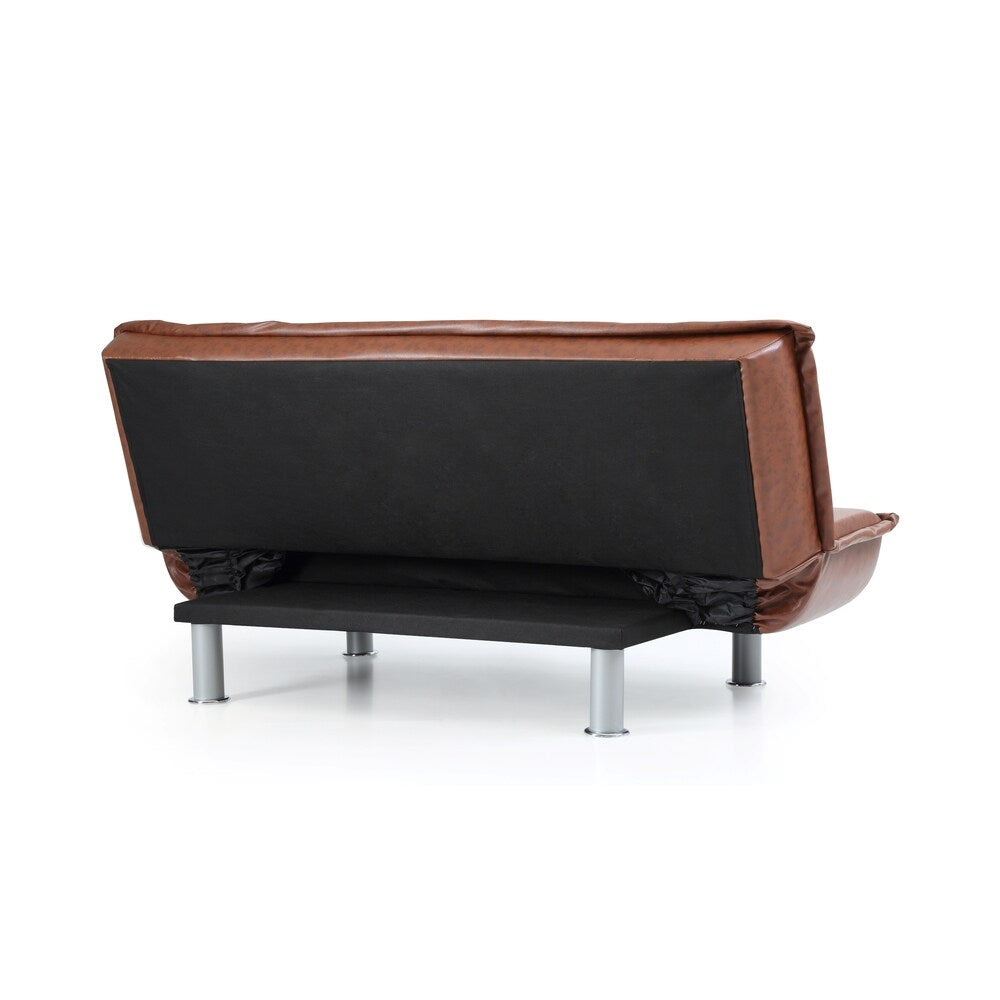 LYKE Home Faux Leather Sofa Bed