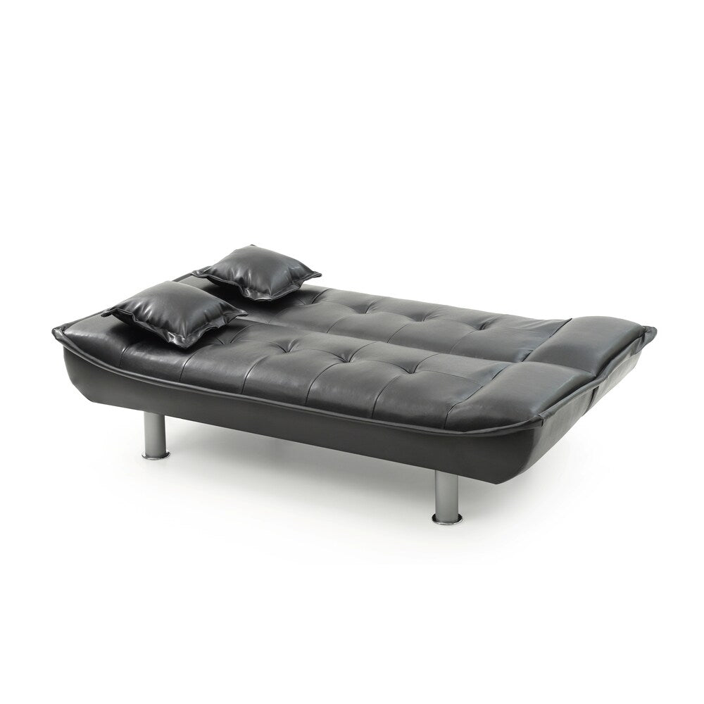 LYKE Home Faux Leather Sofa Bed