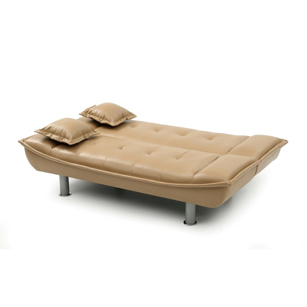 LYKE Home Faux Leather Sofa Bed