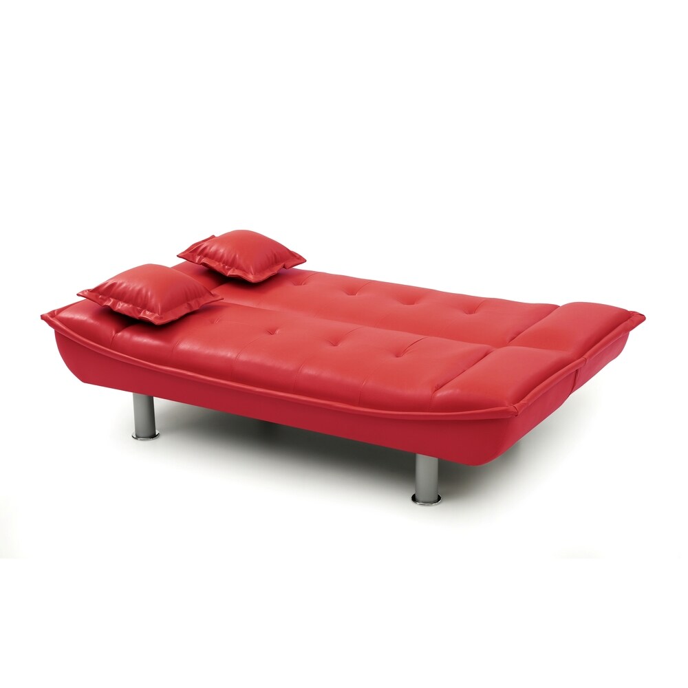 LYKE Home Faux Leather Sofa Bed