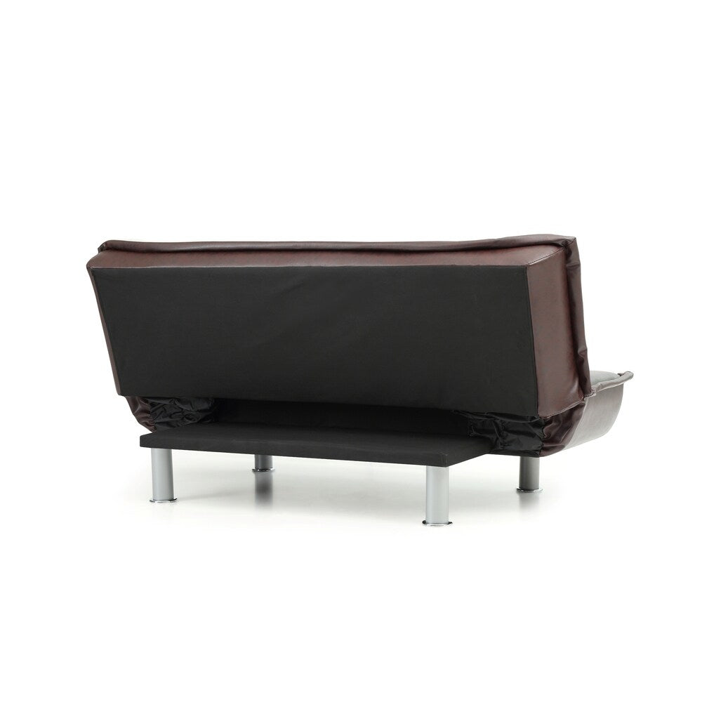 LYKE Home Faux Leather Sofa Bed
