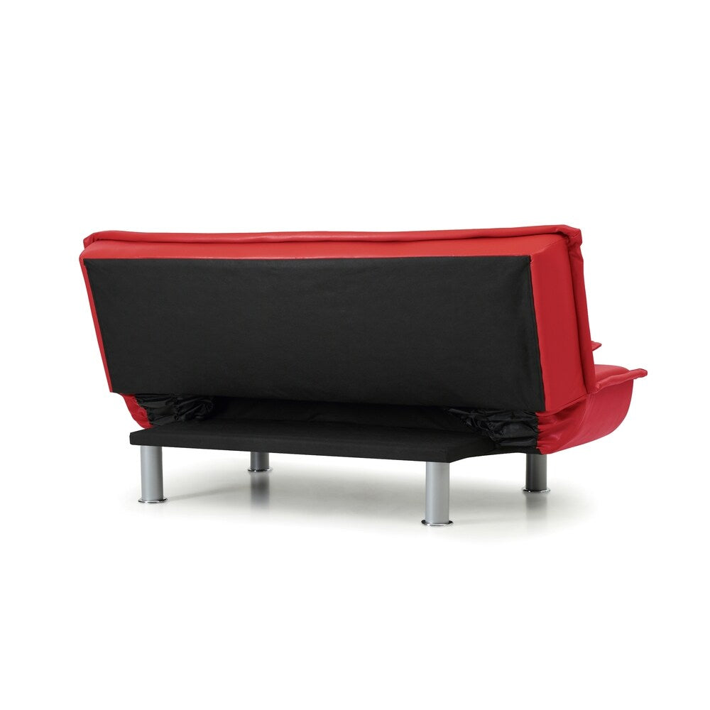 LYKE Home Faux Leather Sofa Bed