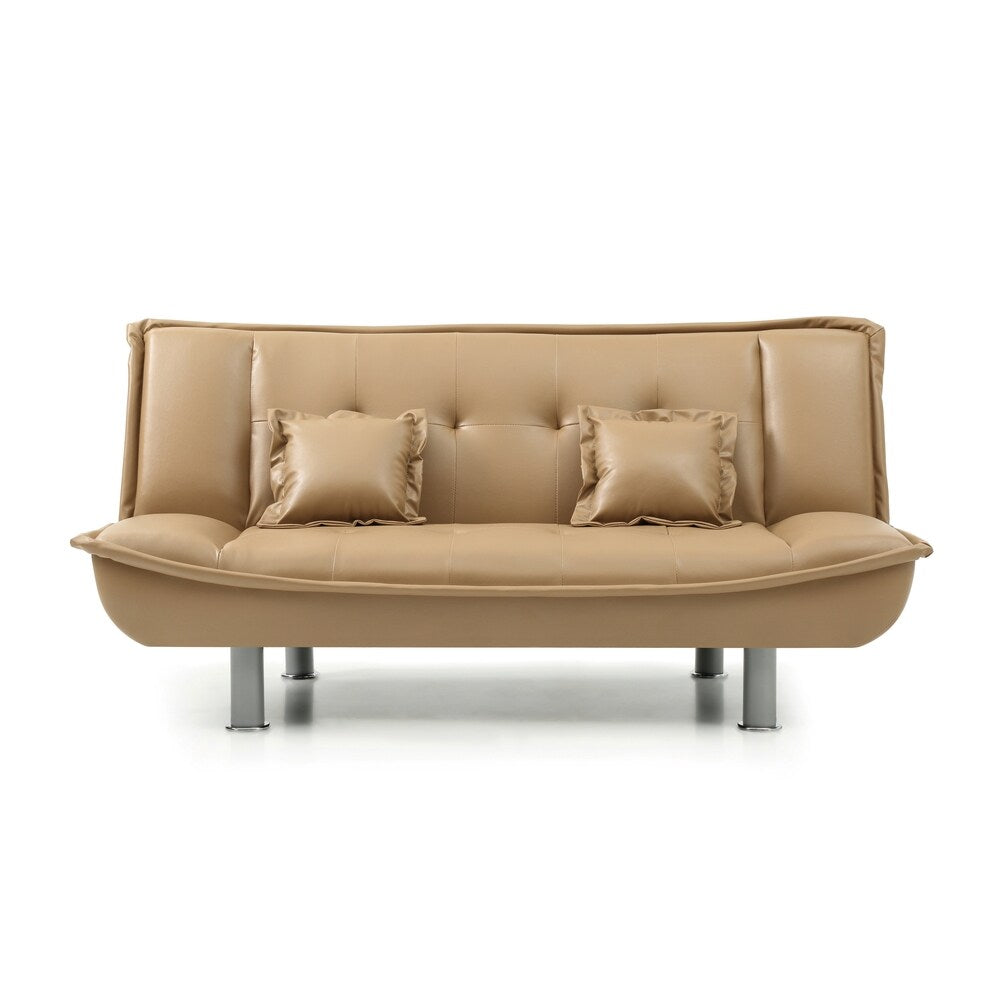 LYKE Home Faux Leather Sofa Bed
