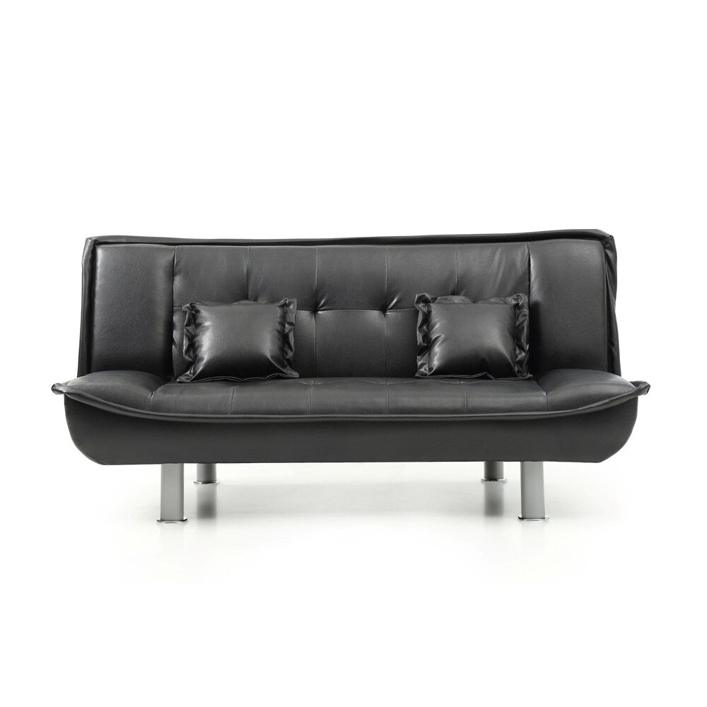 LYKE Home Faux Leather Sofa Bed