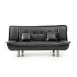 LYKE Home Faux Leather Sofa Bed