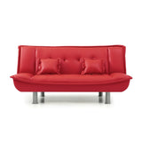 LYKE Home Faux Leather Sofa Bed