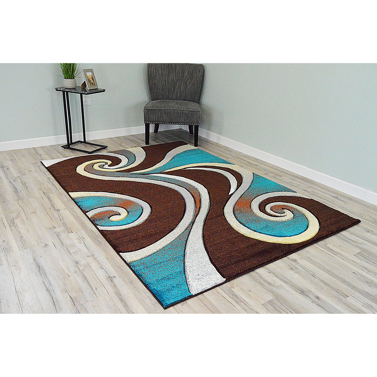 LYKE Home Mocha swirl inspired Rug