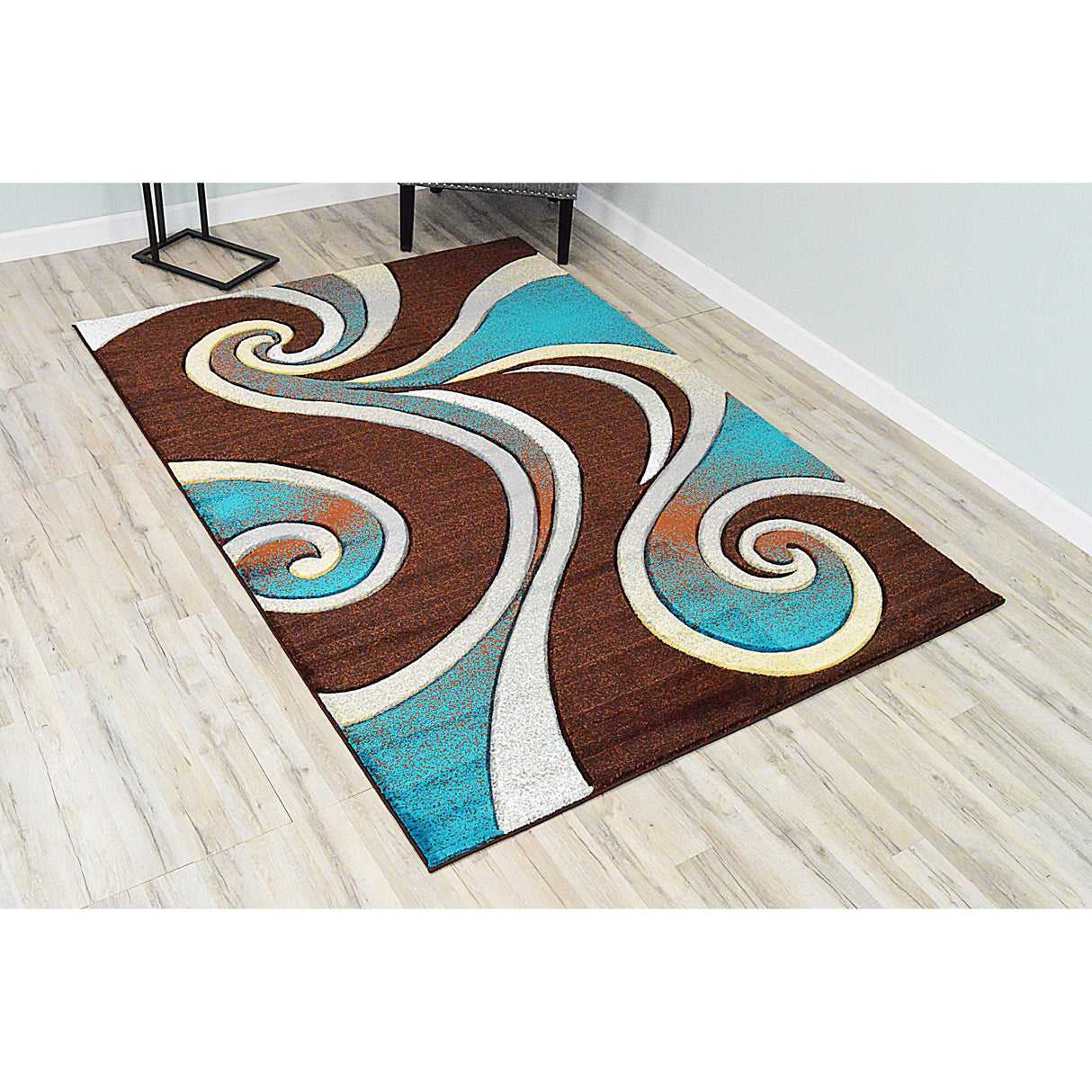 LYKE Home Mocha swirl inspired Rug