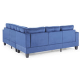 LYKE Home Nyla Navy Blue Sectional