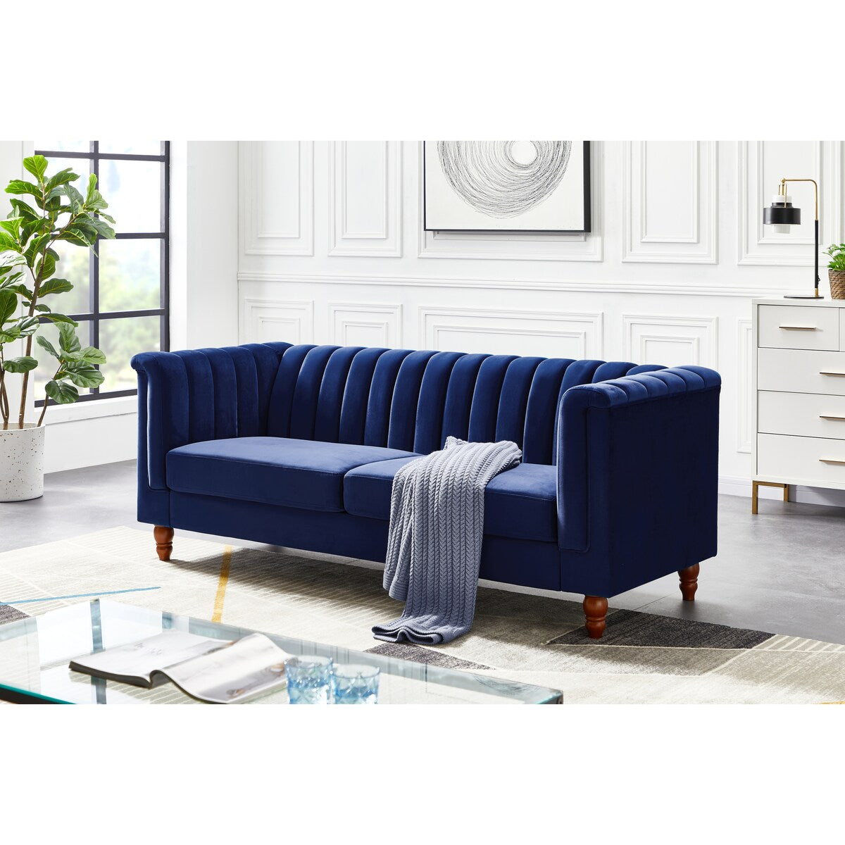 LYKE Home Sofa , NAVY BLUE