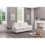 LYKE Home White Microsuede Sofa