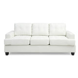 LYKE Home White Microsuede Sofa