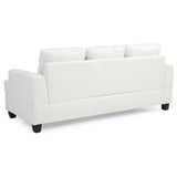 LYKE Home White Microsuede Sofa