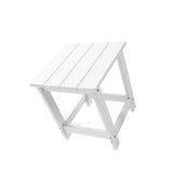 LZRS All-Weather Poly Resin Adirondack Side Table Square Outdoor End Tables