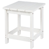 LZRS All-Weather Poly Resin Adirondack Side Table Square Outdoor End Tables