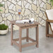 LZRS All-Weather Poly Resin Adirondack Side Table Square Outdoor End Tables