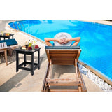 LZRS All-Weather Poly Resin Adirondack Side Table Square Outdoor End Tables