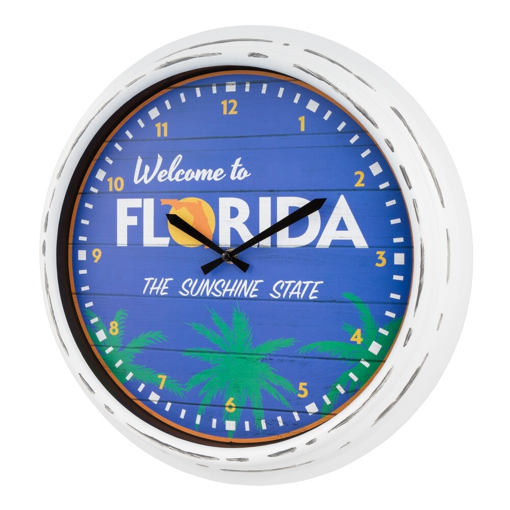 La Crosse Clock 404-3840FL 15.75" Indoor/Outdoor Florida Quartz Clock