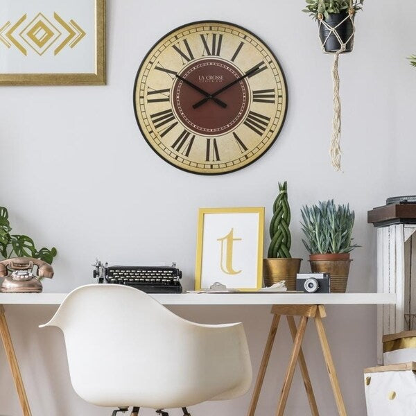 La Crosse Clock BBB81410 21 Inch Barton Quartz Wall Clock