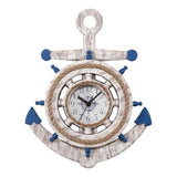 La Crosse Clock BBB84008 14 inch Blue & White Anchor Quartz Wall Clock