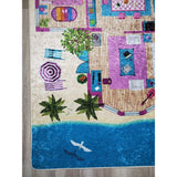 La Dole Rugs Pink Turquoise Blue Barbie Doll House Area Rug Mat For Kids Childrens room Decoration Playroom 5x7, 8x10, 7X9 feet