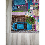 La Dole Rugs Pink Turquoise Blue Barbie Doll House Area Rug Mat For Kids Childrens room Decoration Playroom 5x7, 8x10, 7X9 feet