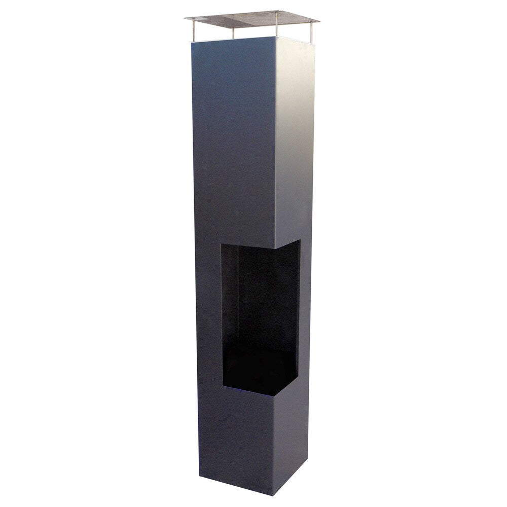 La Hacienda UK LTD 56074US 36" X 59" Black Steel Tacora Chimenea
