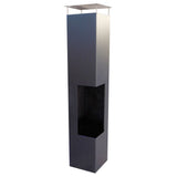 La Hacienda UK LTD 56074US 36" X 59" Black Steel Tacora Chimenea