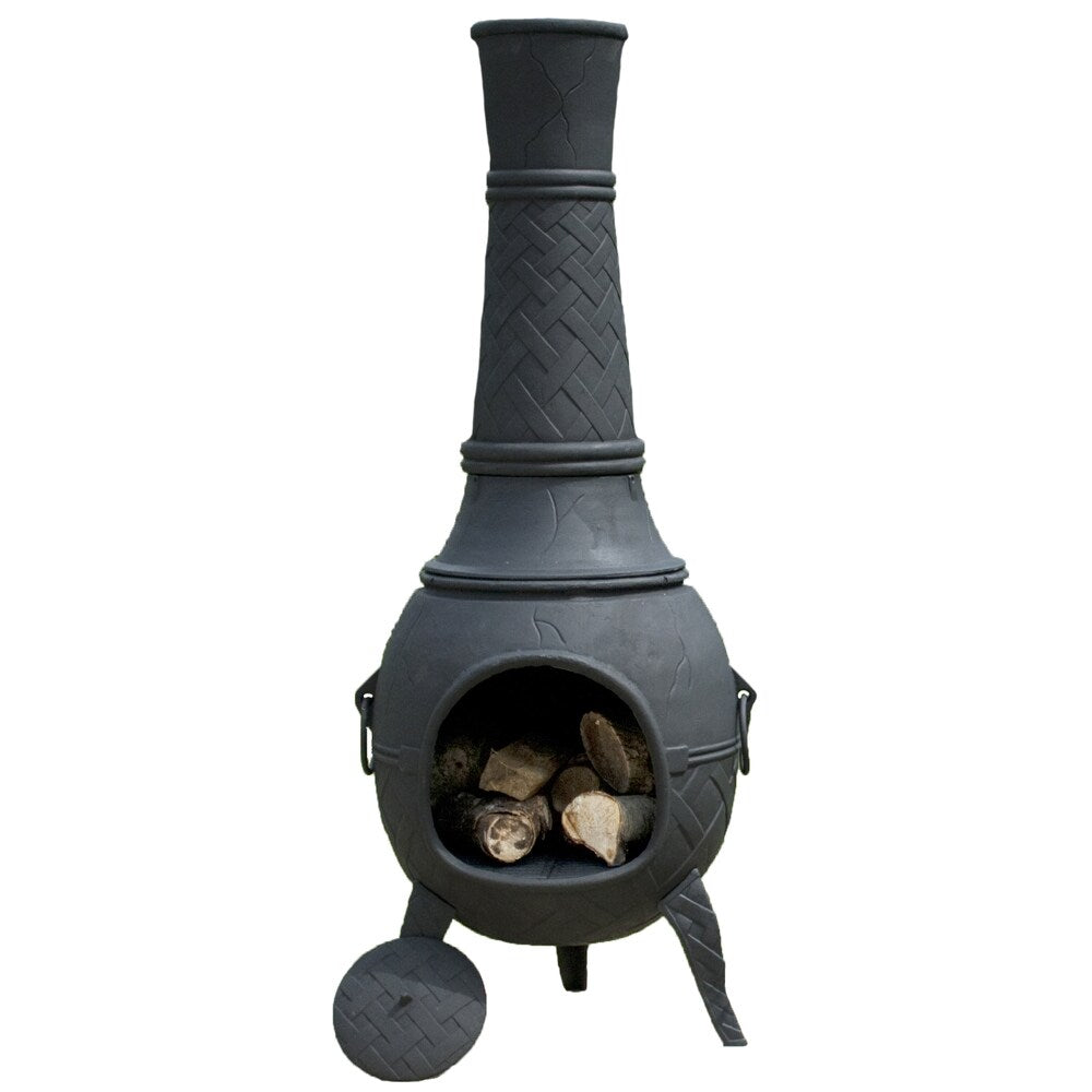 La Hacienda UK LTD 56309US 80" Mega Black Cast Iron Chimenea