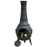 La Hacienda UK LTD 56309US 80" Mega Black Cast Iron Chimenea