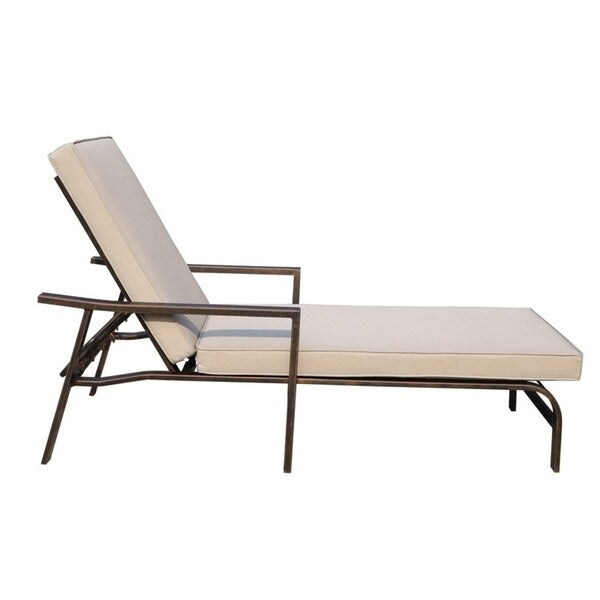 La Jolla Outdoor Aluminum Chaise Lounge with Cushion, Set of 2