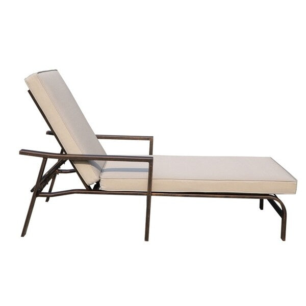 La Jolla Outdoor Aluminum Chaise Lounge with Cushion, Set of 2