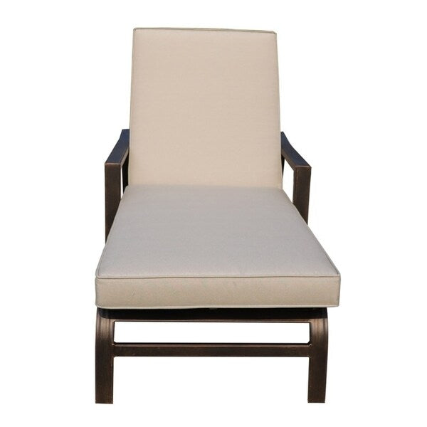 La Jolla Outdoor Aluminum Chaise Lounge with Cushion, Set of 2