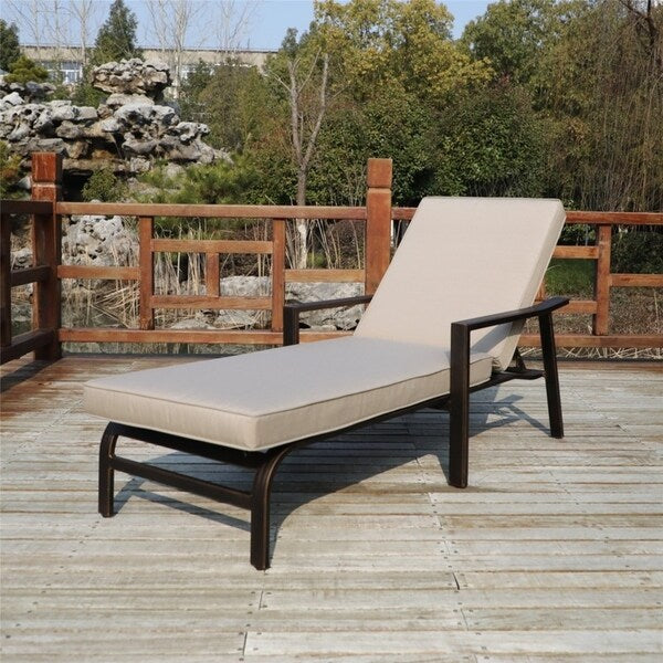 La Jolla Outdoor Aluminum Chaise Lounge with Cushion, Set of 2