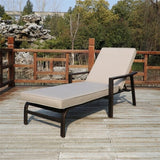 La Jolla Outdoor Aluminum Chaise Lounge with Cushion, Set of 2
