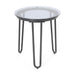 La Jolla Outdoor Modern Side Table with Tempered Glass Top by Christopher Knight Home - 15.50" W x 15.50" L x 18.00" H