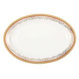 La Luna Collection Bone China 57 Piece Red and 24K Gold Design Dinnerware Set, Service for 8 by Lorren Home Trends.