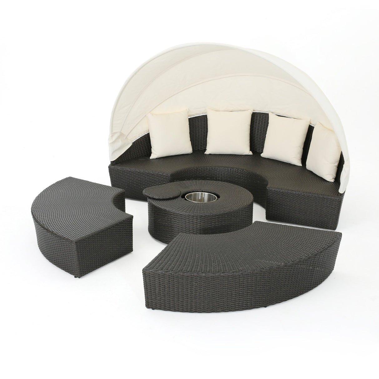 La Mesa Modular Daybed with Ice Bucket by Christopher Knight Home