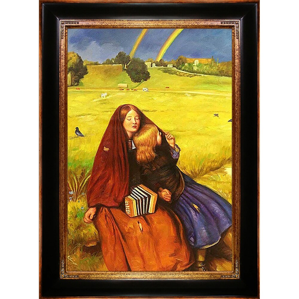 La Pastiche Blind Girl with Opulent Frame, 29" x 33"