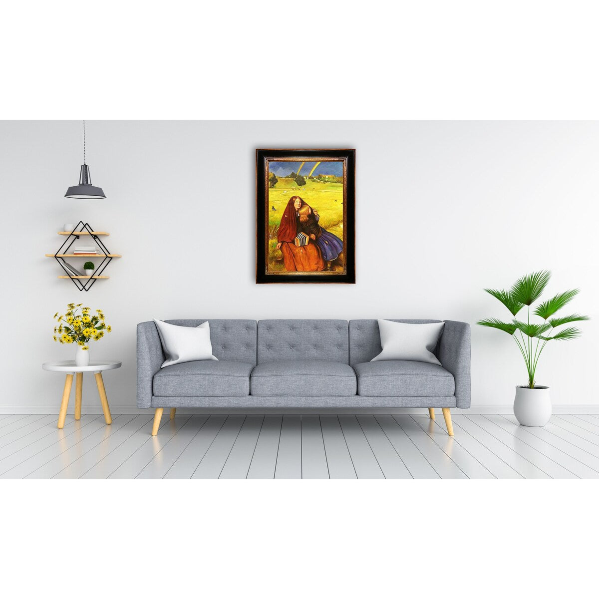 La Pastiche Blind Girl with Opulent Frame, 29" x 33"